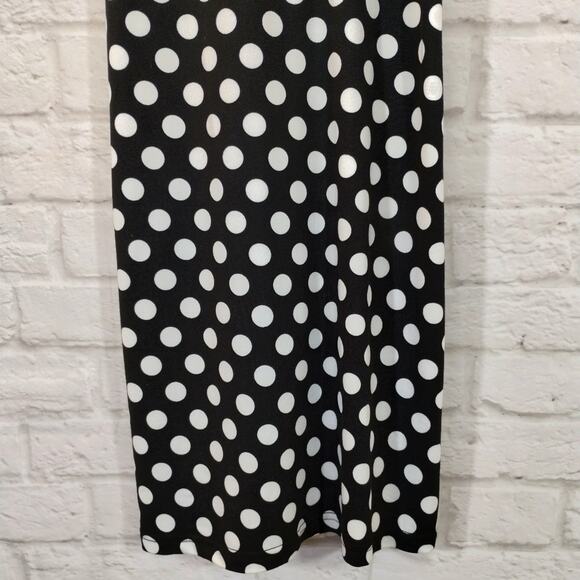 A Vero Moda Women's Black White Polka Dot Ruched Cut Out Tie Mini Dress NWT S - Picture 11 of 13